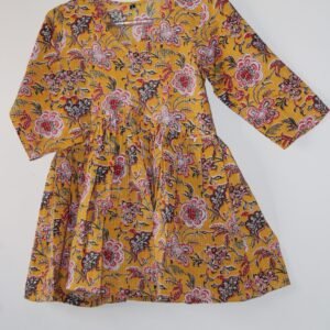Elegant Cotton Katha Yellow Top: A Wardrobe Essential